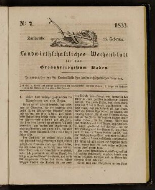 No 7. 15. Februar. 1833