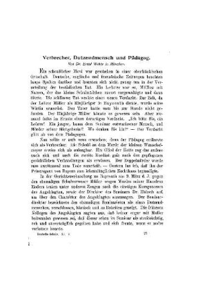 Verbrecher, Dutzendmensch und Pädagog