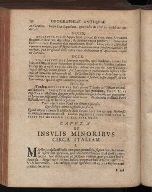 Caput X. De Insulis Minoribus Circa Italiam