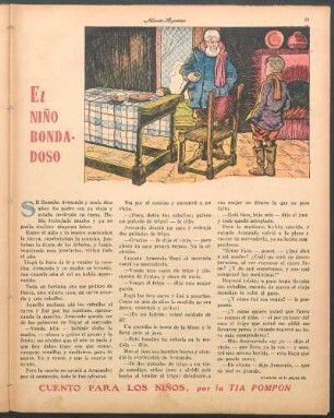 El niño bondadoso : Cuento para los niños, por la Tía Pompón