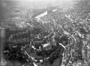 Das Schloss in Altenburg aus 200 m Höhe