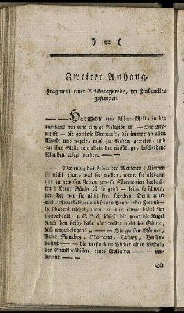 Fragment einer Reichstagsrede, im Finkweiler gefunden.