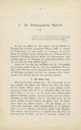 V. Die Brüdergemeine Rixdorf