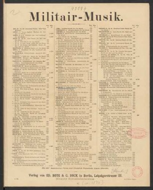 Defilier-Marsch : Preis-Marsch No. 1 pro 1854