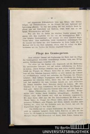 Pflege des Gemüsegartens.