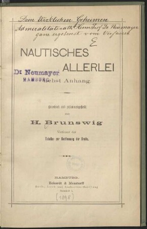 Nautisches Allerlei : nebst Anhang