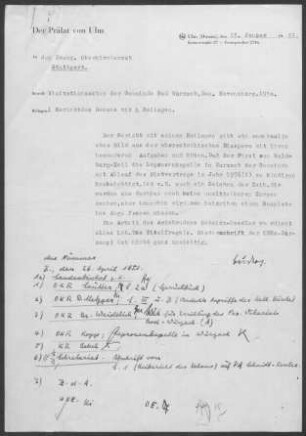 Bad Wurzbach mit Diaspora: Visitationsbericht mit Pfarrbericht ("Visitationsbericht der Evgl. Kirchengemeinde") 1950