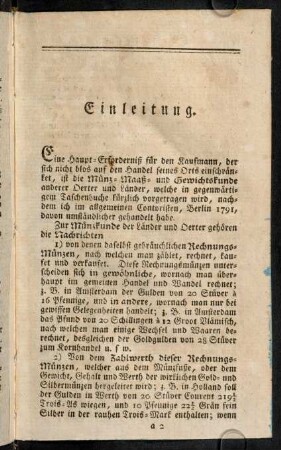 III-XIII, Eine Haupt-Erforderniß fuer den Kaufmann, ...