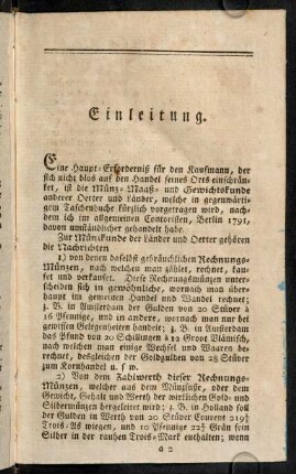 III-XIII, Eine Haupt-Erforderniß fuer den Kaufmann, ...