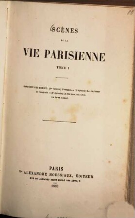Oeuvres complètes de H. de Balzac. 9, La comédie humaine; 1: Etudes de moeurs; 3: Scènes de la vie parisienne; 1