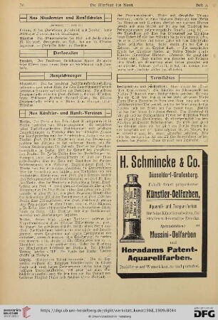 Aus Akademien und Kunstschulen / Personalien / Auszeichnungen / Vereine / Vermischtes