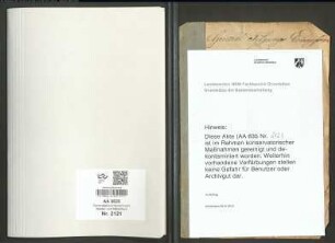 Wälderdepartement: Verpflegung Herzoglich Gothaischer Truppen pro Januar ad ult. Mai 1816