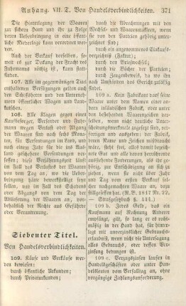 Siebenter Titel. Von Handelsverbindlichkeiten