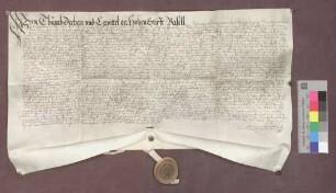 Lehnbrief des Basler Domkapitels für Hans Christoph Schenk von Castell über den Dinghof zu Istein.