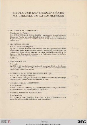 Bilder und Kunstgegenstände aus Berliner Privatbesitz (Nr. 42-78)