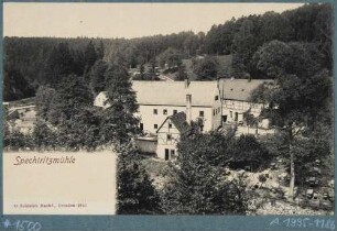Die Spechtritzmühle in Spechtritz (Rabenau) im Rabenauer Grund
