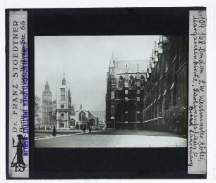 London, Westminster Abbey London, St Margaret’s Churchh London, Houses of Parlament, Blick vom Broad Sanctuary