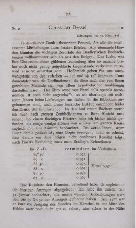 Nr. 34 Gauss an Bessel - Nr. 64 Gauss an Bessel
