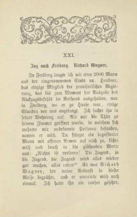 XXI. Zug nach Freiberg. Richard Wagner