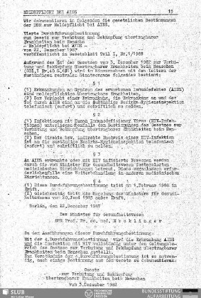 Meldepflicht bei AIDS