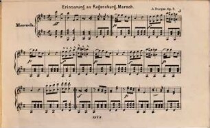 Original-Compositionen für Zither. 1. op. 2: Erinnerung an Regensburg: (Marsch). Frohsinn-Schottisch