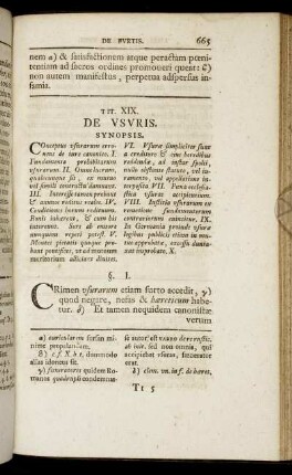 Tit. XIX. De Usuris. - Tit. XXXIX. De Sententia Excommunicationis.