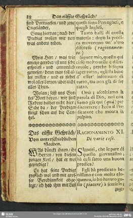 Das eilffte Gespräch, Von unterschiedlichen Sachen