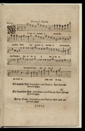 Chorus I. Capella. Cornetto.