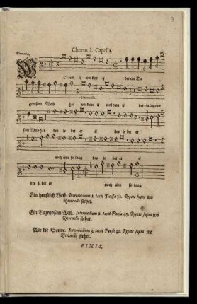 Chorus I. Capella. Cornetto.