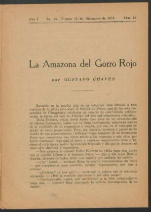 La amazona del gorro rojo [Parte única]