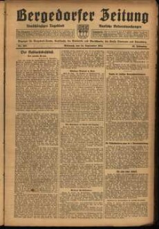 Bergedorfer Zeitung : unabhängig, überparteilich ; mit amtl. Bekanntmachungen
