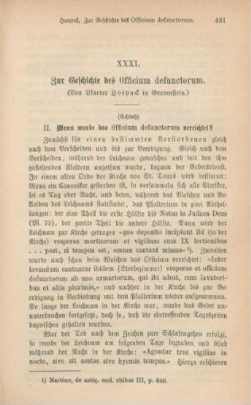 431-445 Zur Geschichte des Officium defunctorum : II.