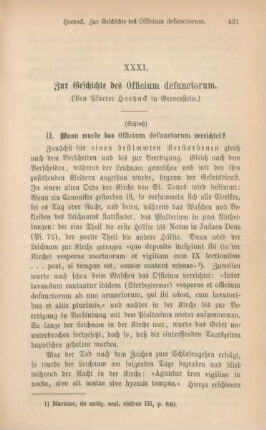 431-445 Zur Geschichte des Officium defunctorum : II.