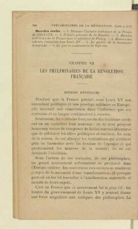 Les préliminaires de la Révolution française