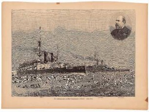 Der untergegangene englische Kriegsdampfer "Viktoria"
