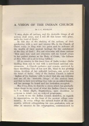 A vision of the Indian church