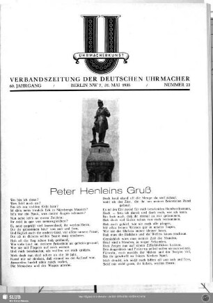 Peter Henleins Gruß