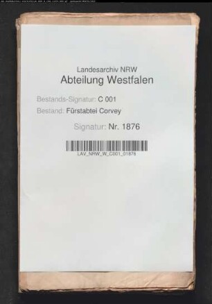 Prozeß mit den von Kanne zu Bruchhausen über die Gerichtsbarkeit in Ottbergen