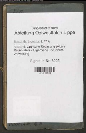 Landstraße von Salzuflen nach Vlotho, Bd. 6