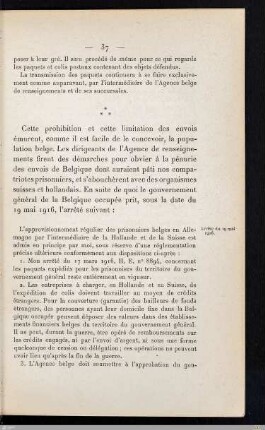 Arrêté du 19 mai 1916