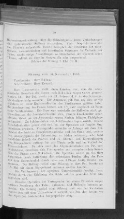 Sitzung vom 13. November 1883.