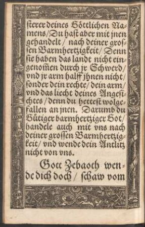 Gott Zebaoth wende dich doch ...