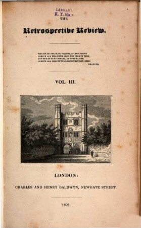 The retrospective review. 3. 1821