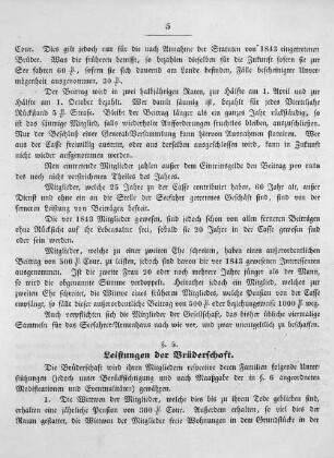 §. 5. Leistungen der Brüderschaft.
