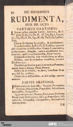 De Partibus Orationis.