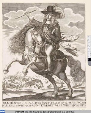 Pfalzgraf Adolph Johann zu Pferde