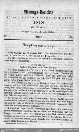 Sitzungs-Berichte Januar
