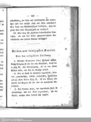 Sieben und funfzigstes Kapitel. Von der religiösen Duldung