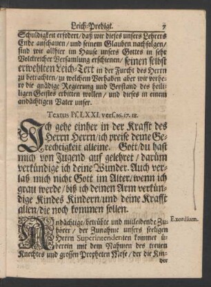 Textus Ps. LXXI. vers. 16. 17. 18.