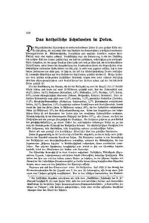 Das katholische Schulwesen in Polen